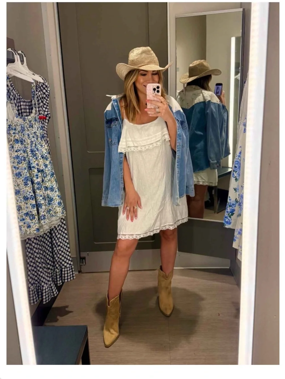 Knit Sequined Cowboy Western Hat - Wild Fable™ Tan